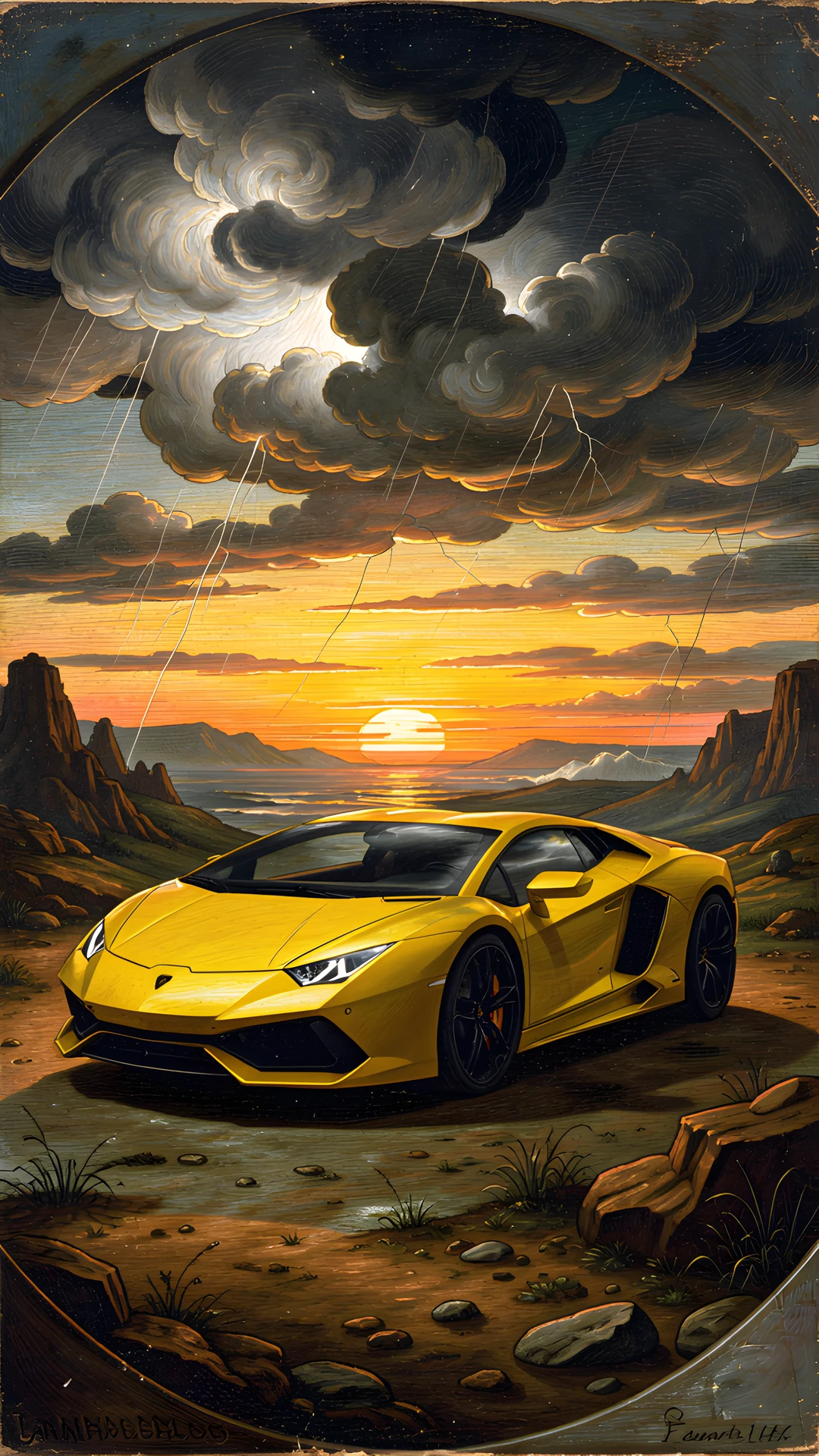 Lamborghini Sunset