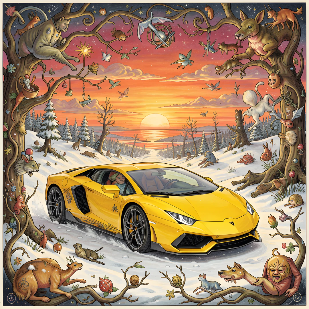 Lamborghini Sunset
