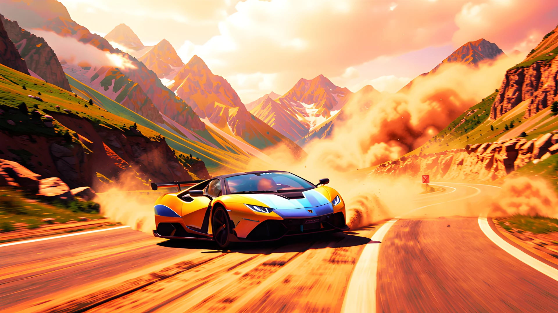 Racing Sunset Road