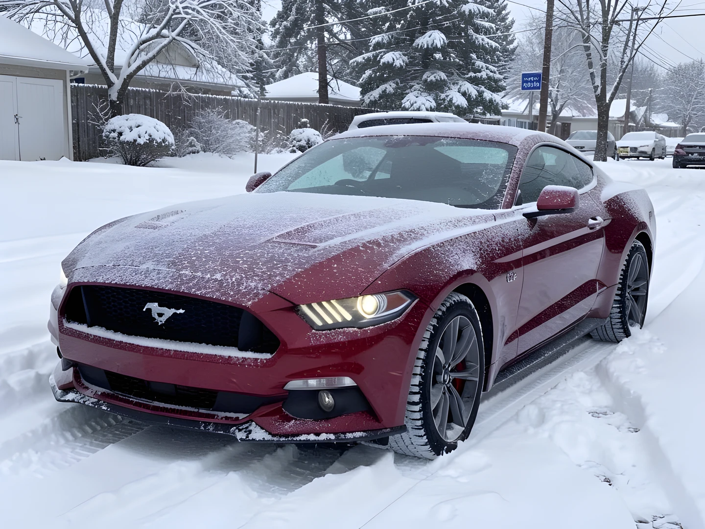Frozen Mustang Scene