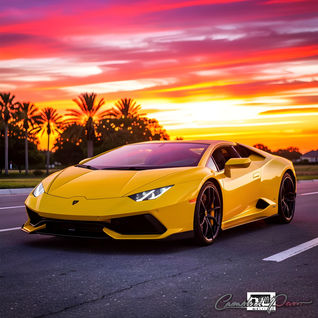 Lamborghini Sunset