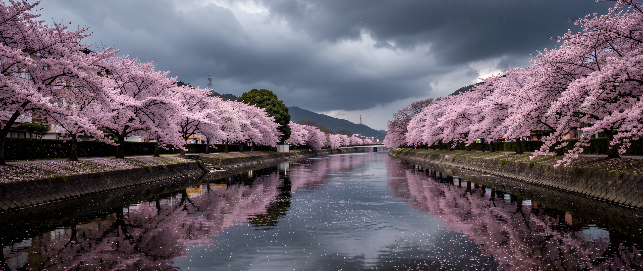 Cherry Blossom Reflection