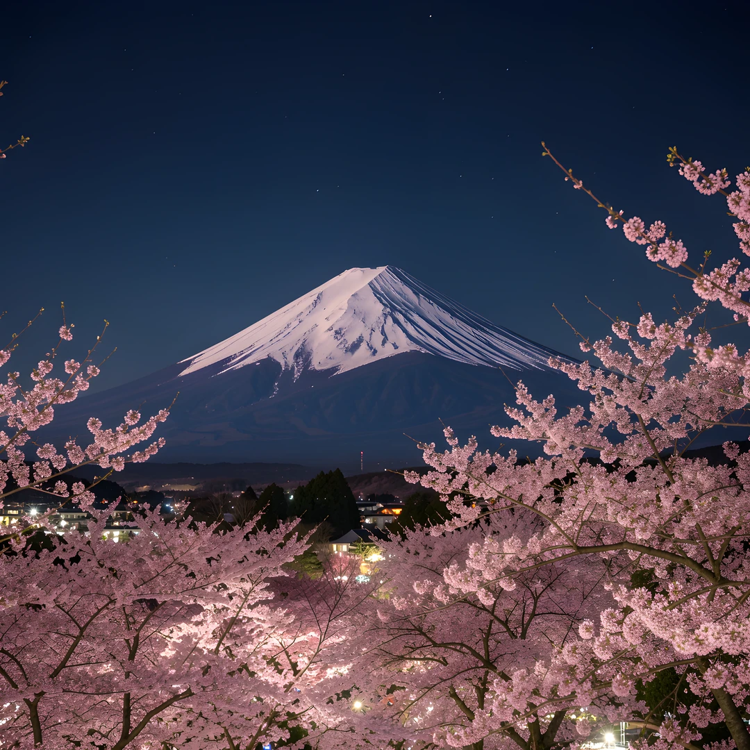Fuji Sakura Night