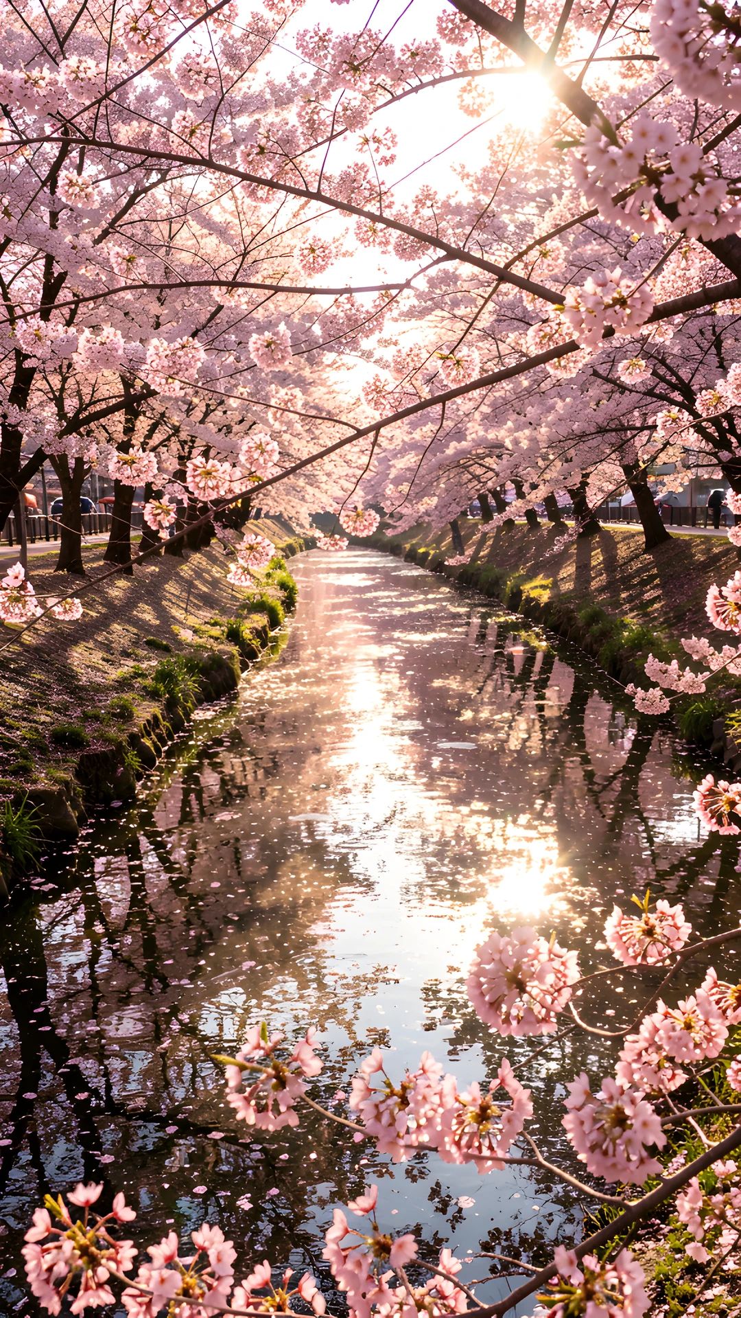 Cherry Blossom Reflection