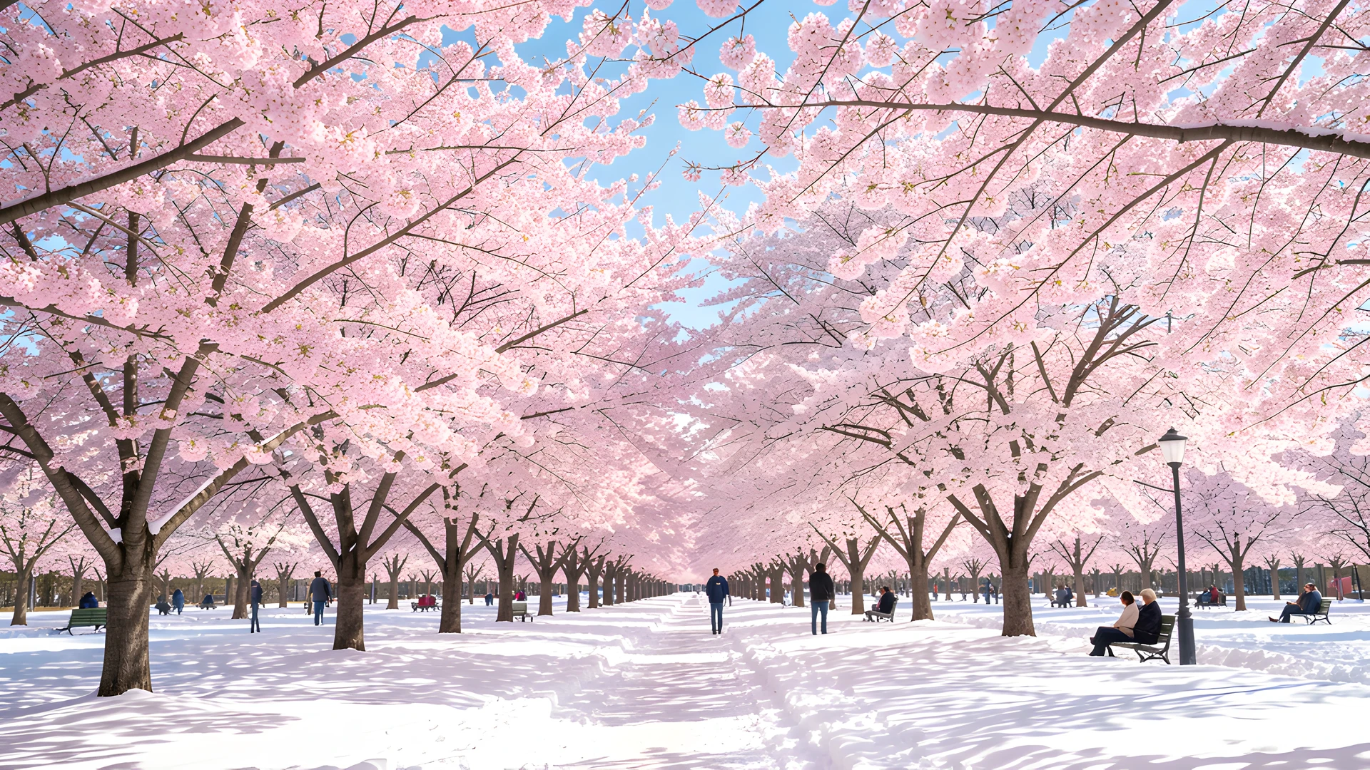 Snowy Cherry Blossom