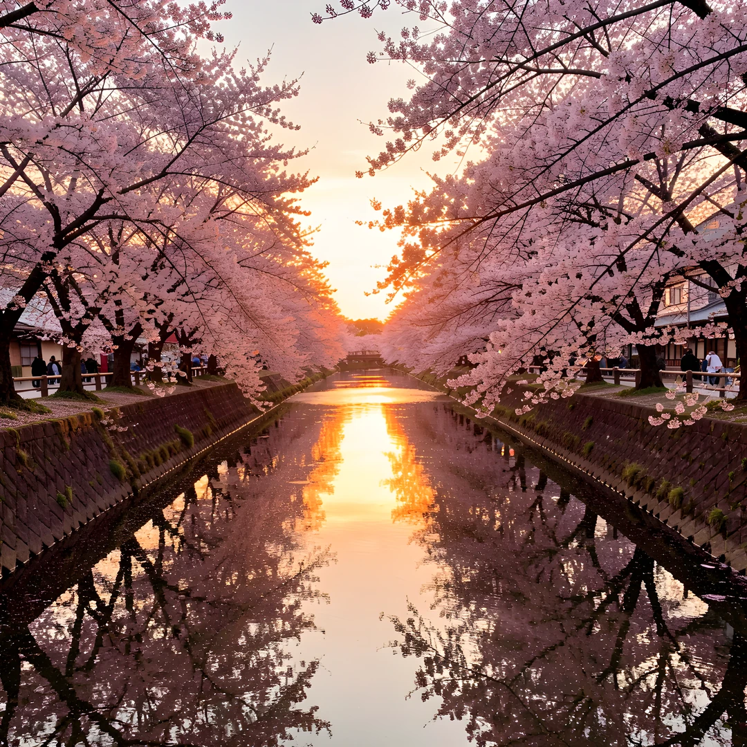 Cherry Blossom Reflection