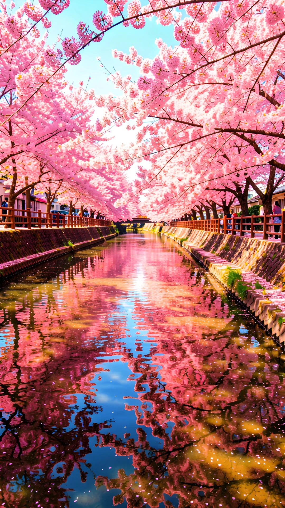 Cherry Blossom Reflection