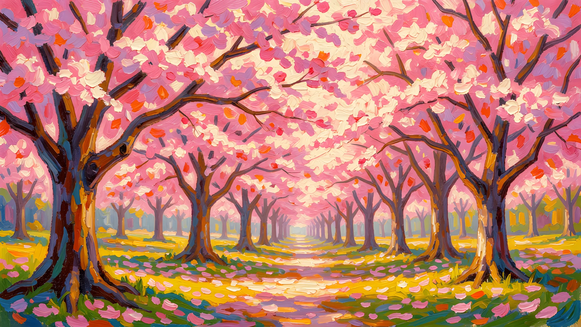 Impressionist Cherry Blossom