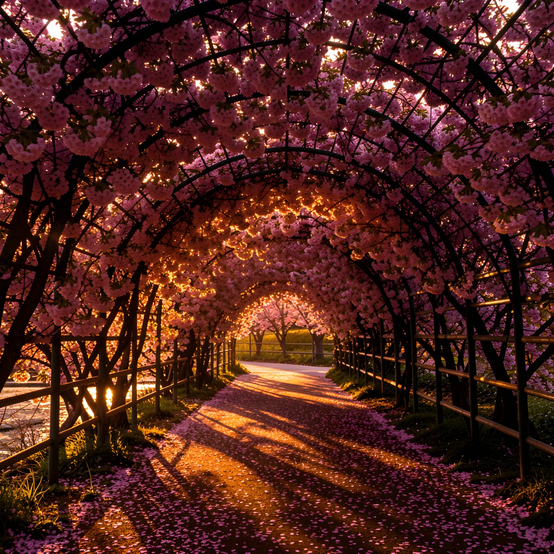 Sakura Sunset Tunnel