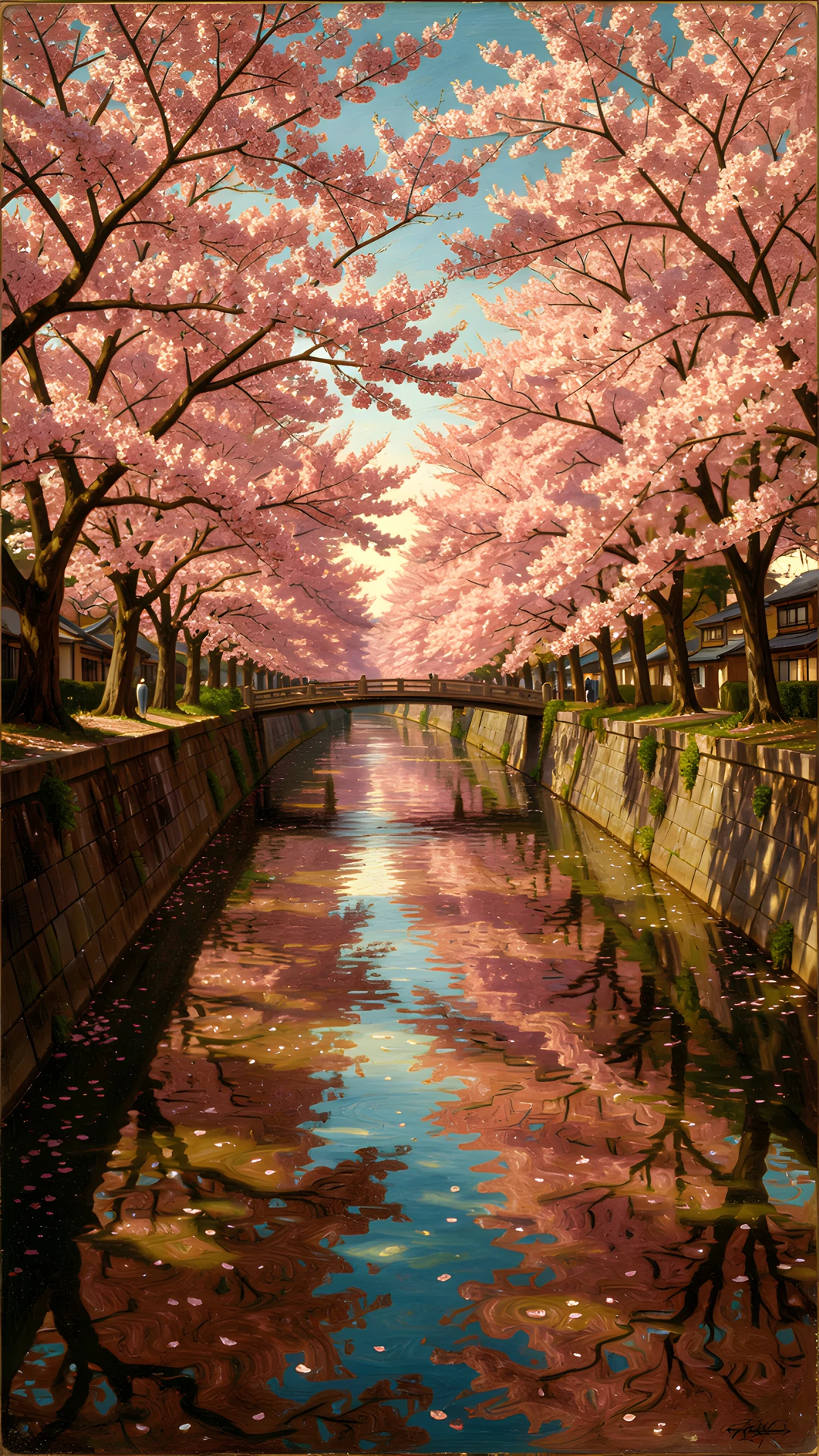 Cherry Blossom Reflection