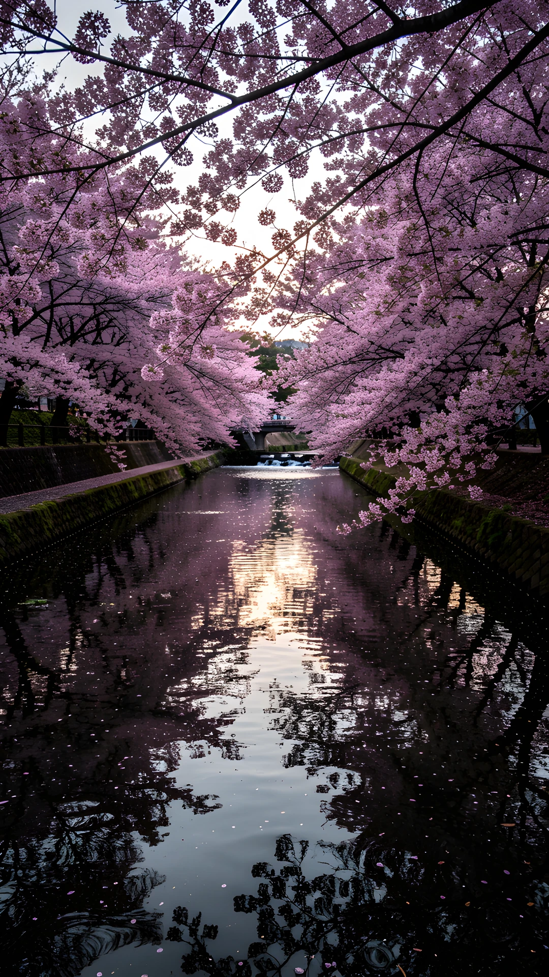 Cherry Blossom Reflection