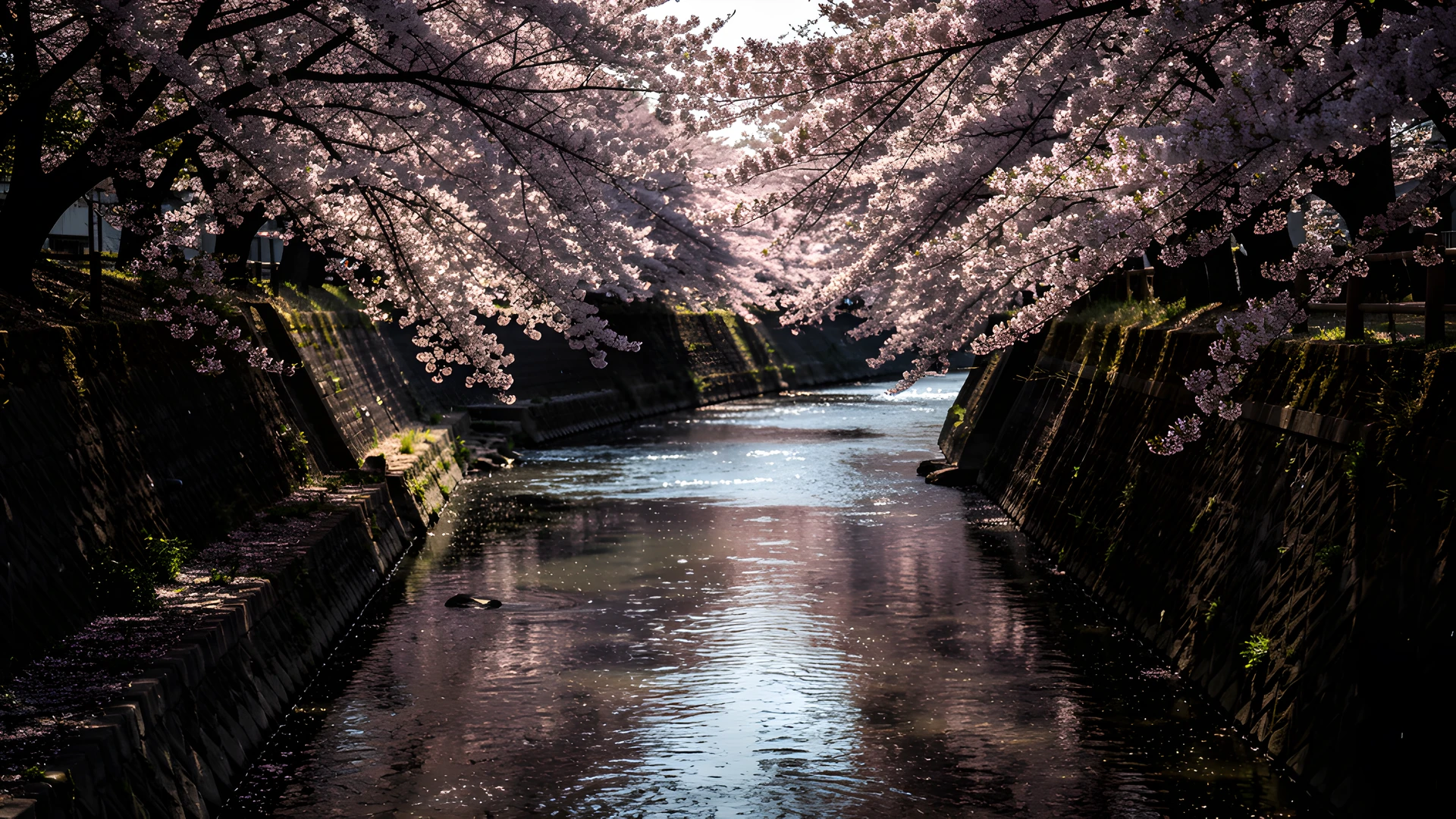 Cherry Blossom Reflection