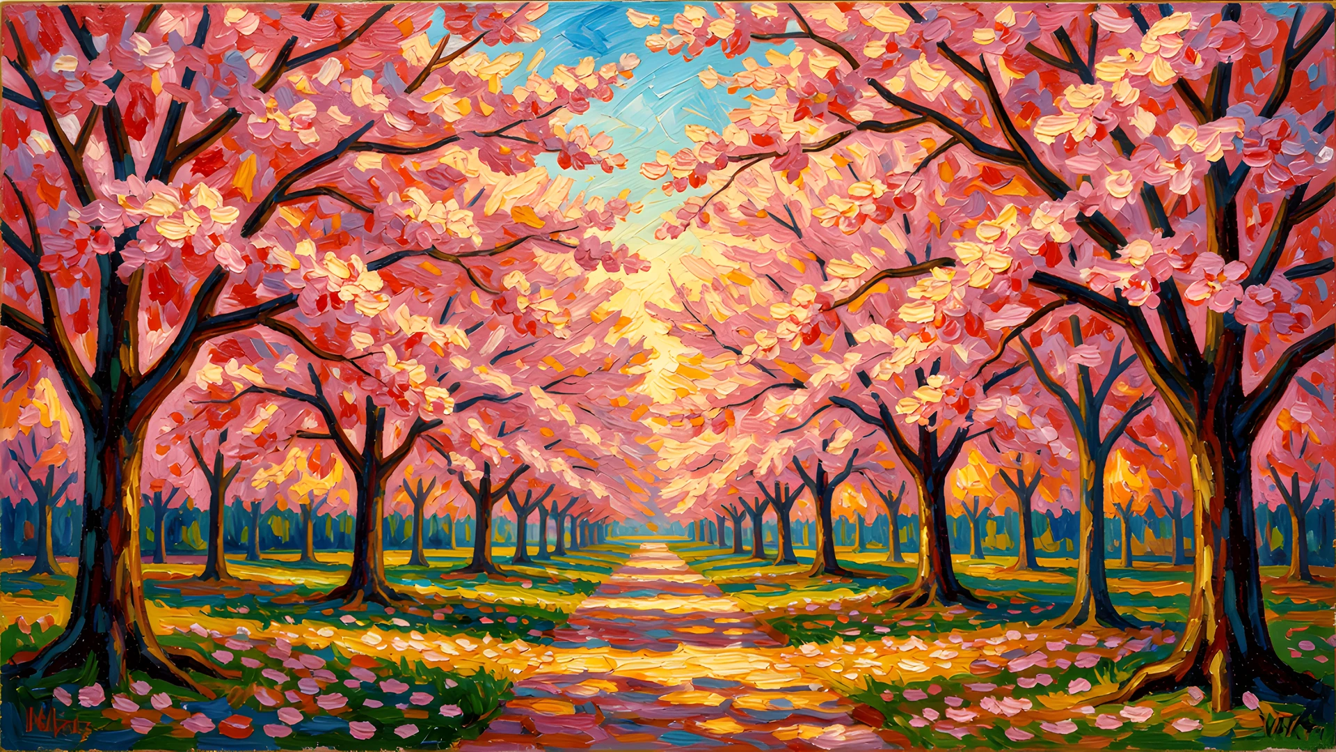 Impressionist Cherry Blossom
