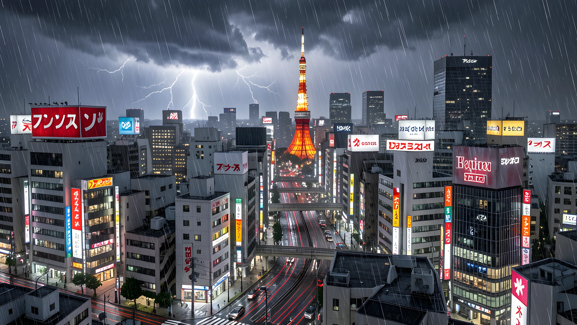 Tokyo Stormy Night