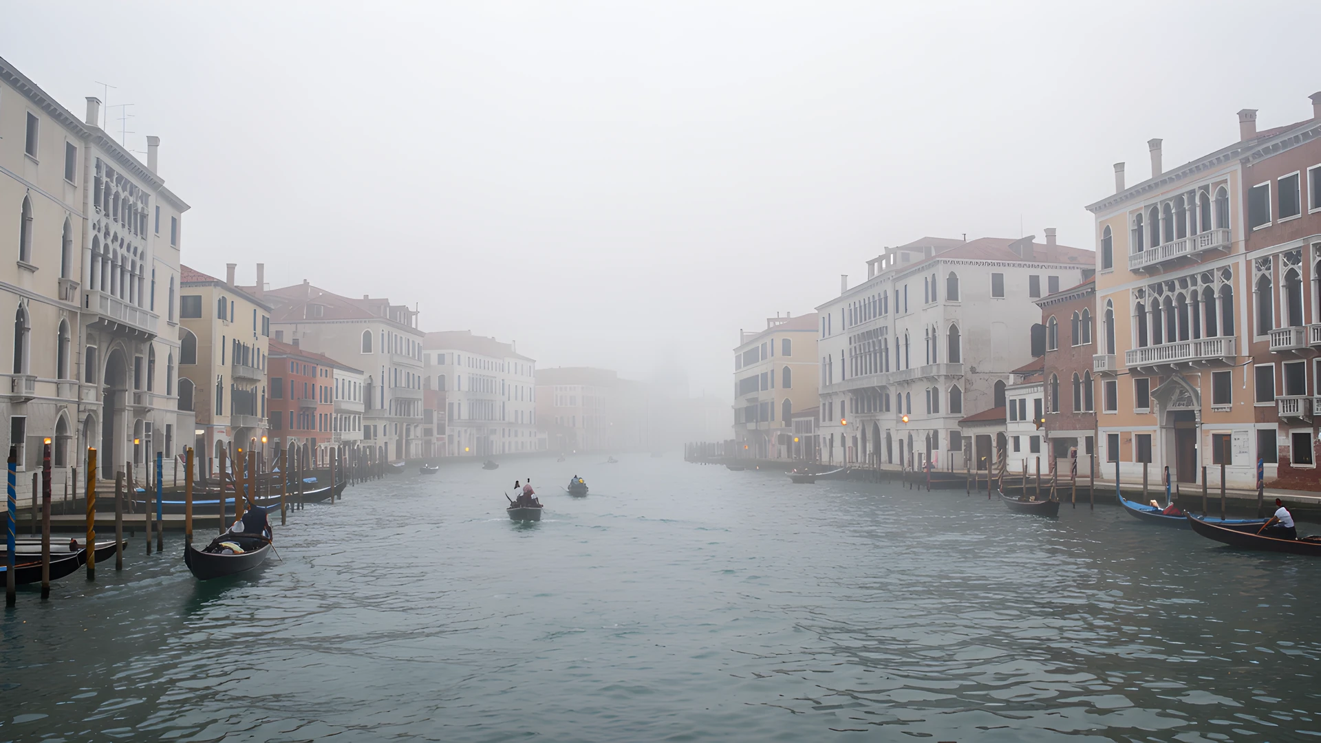 Misty Italian Canals