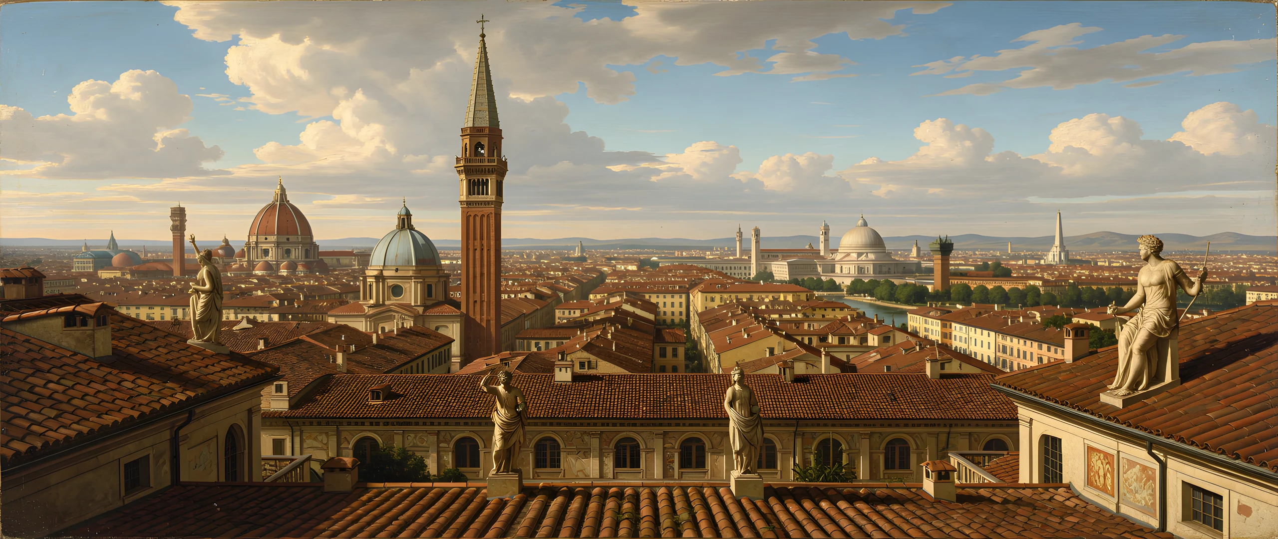 Rooftop Cityscape