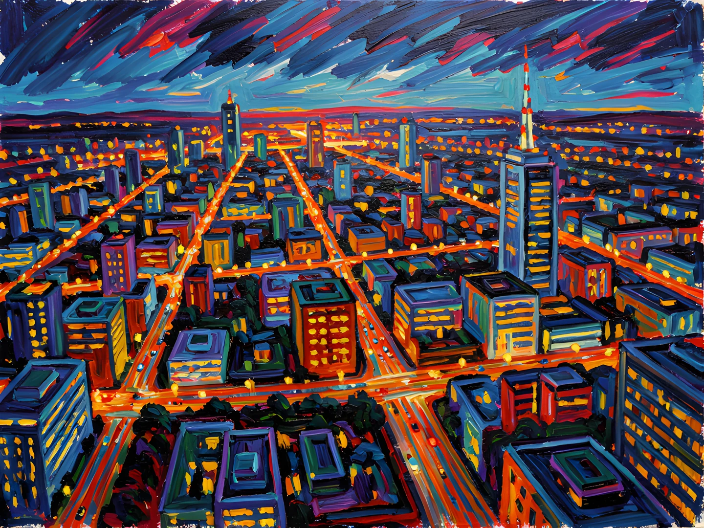 Impressionist Cityscape