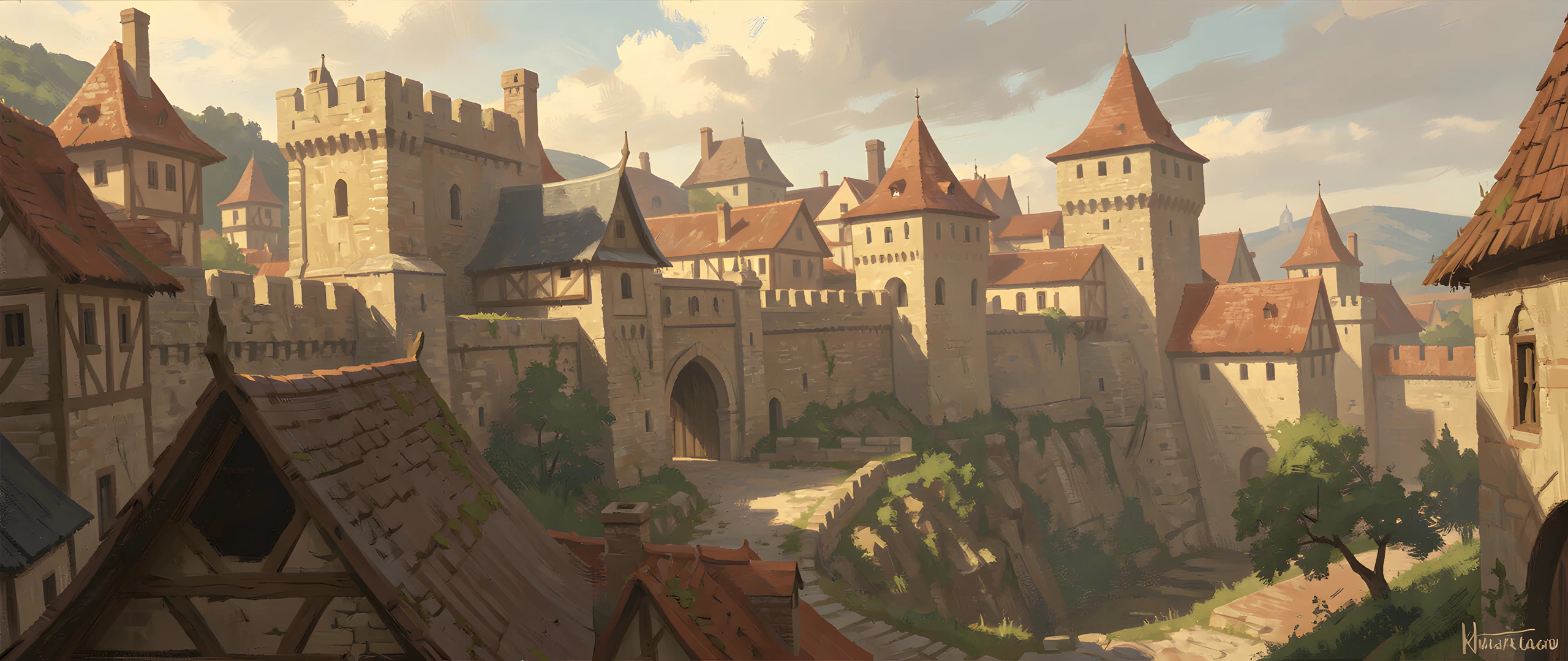 Medieval City Scene