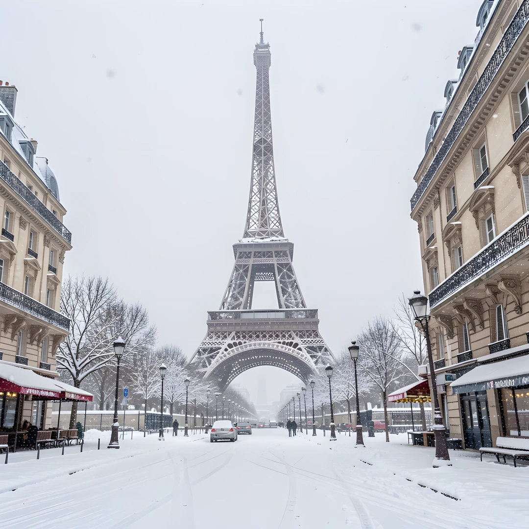 Eiffel Tower Snow