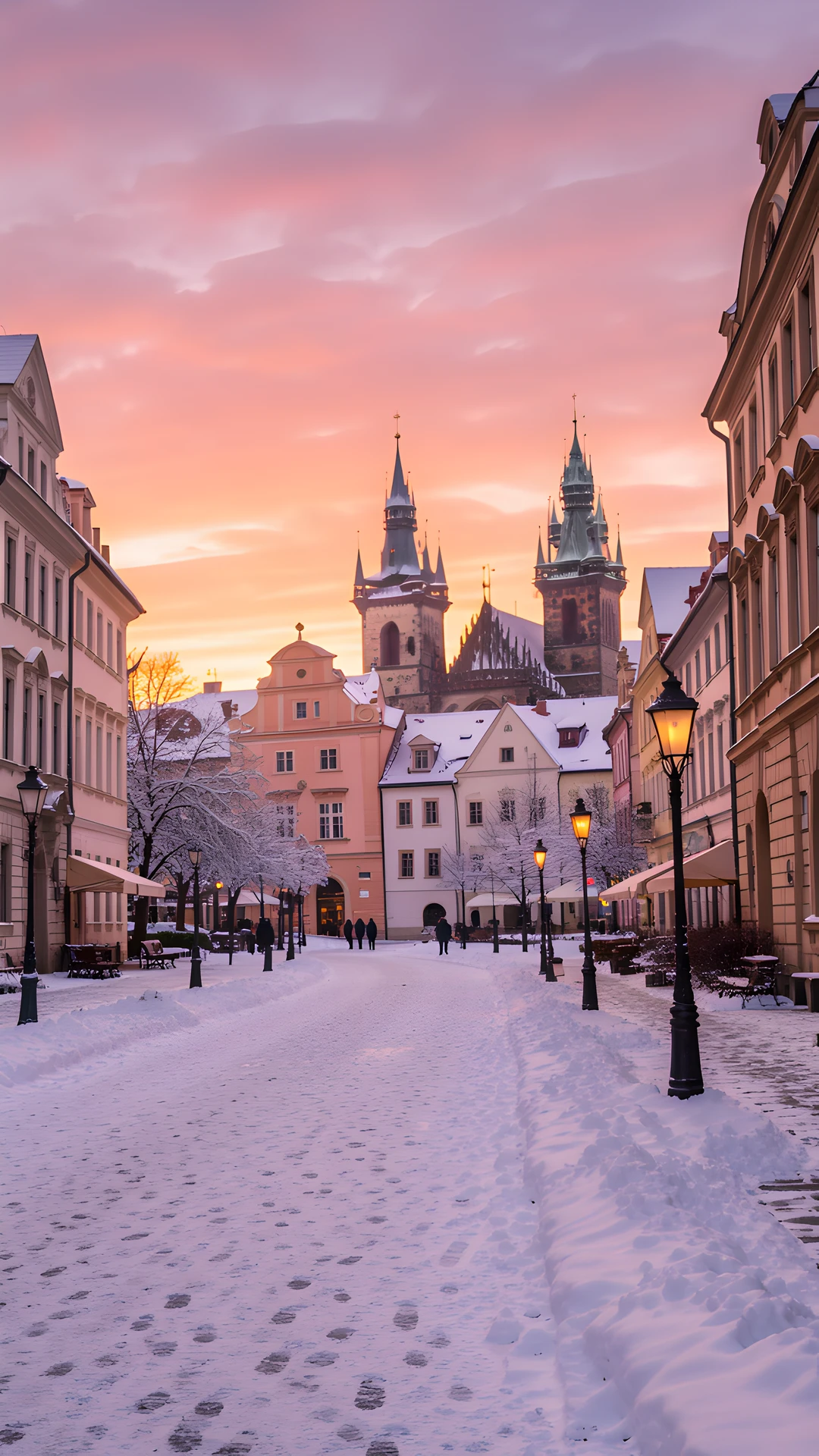 Prague Winter Sky