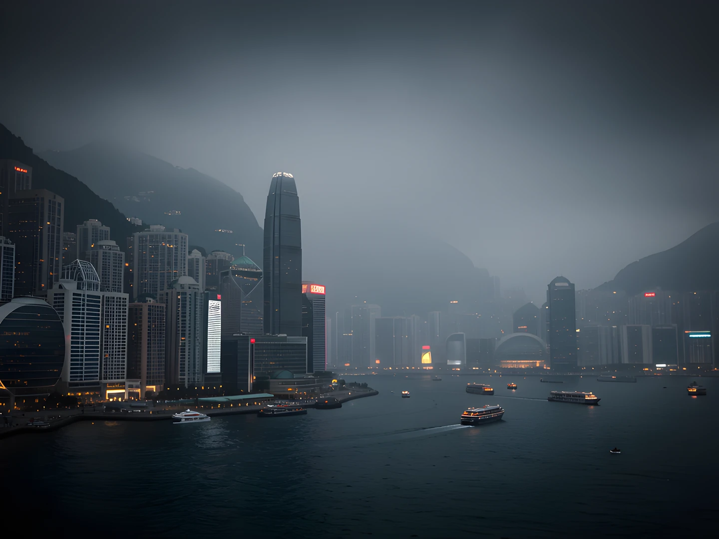 City Night Fog