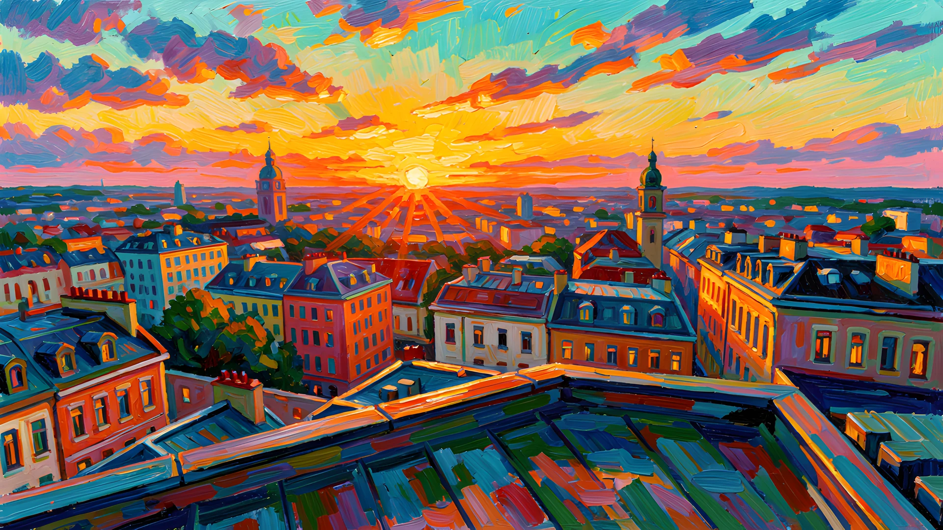 Impressionist Cityscape