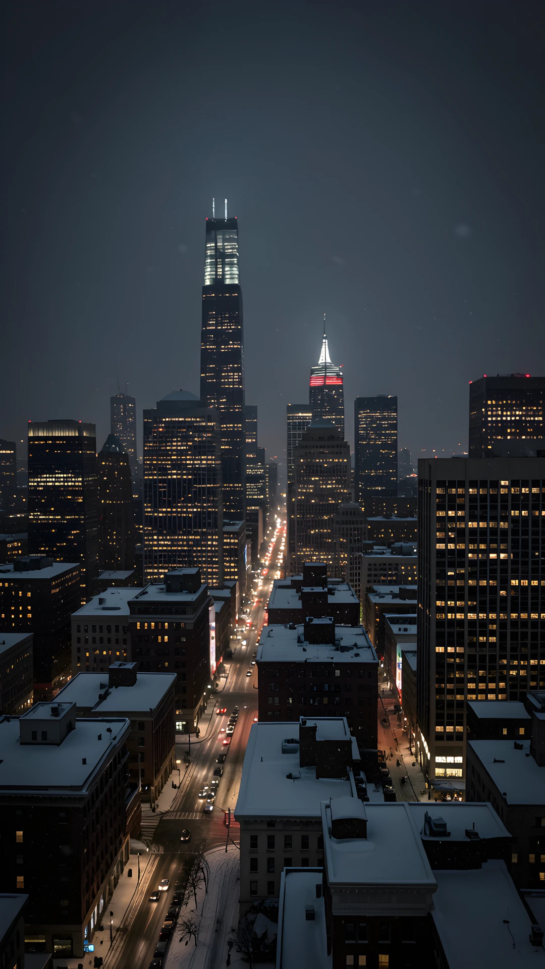 Snowy Cityscape
