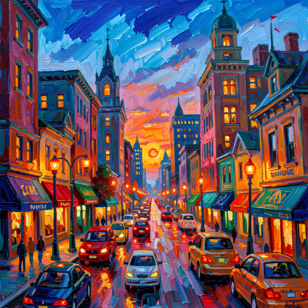 Impressionist Cityscape