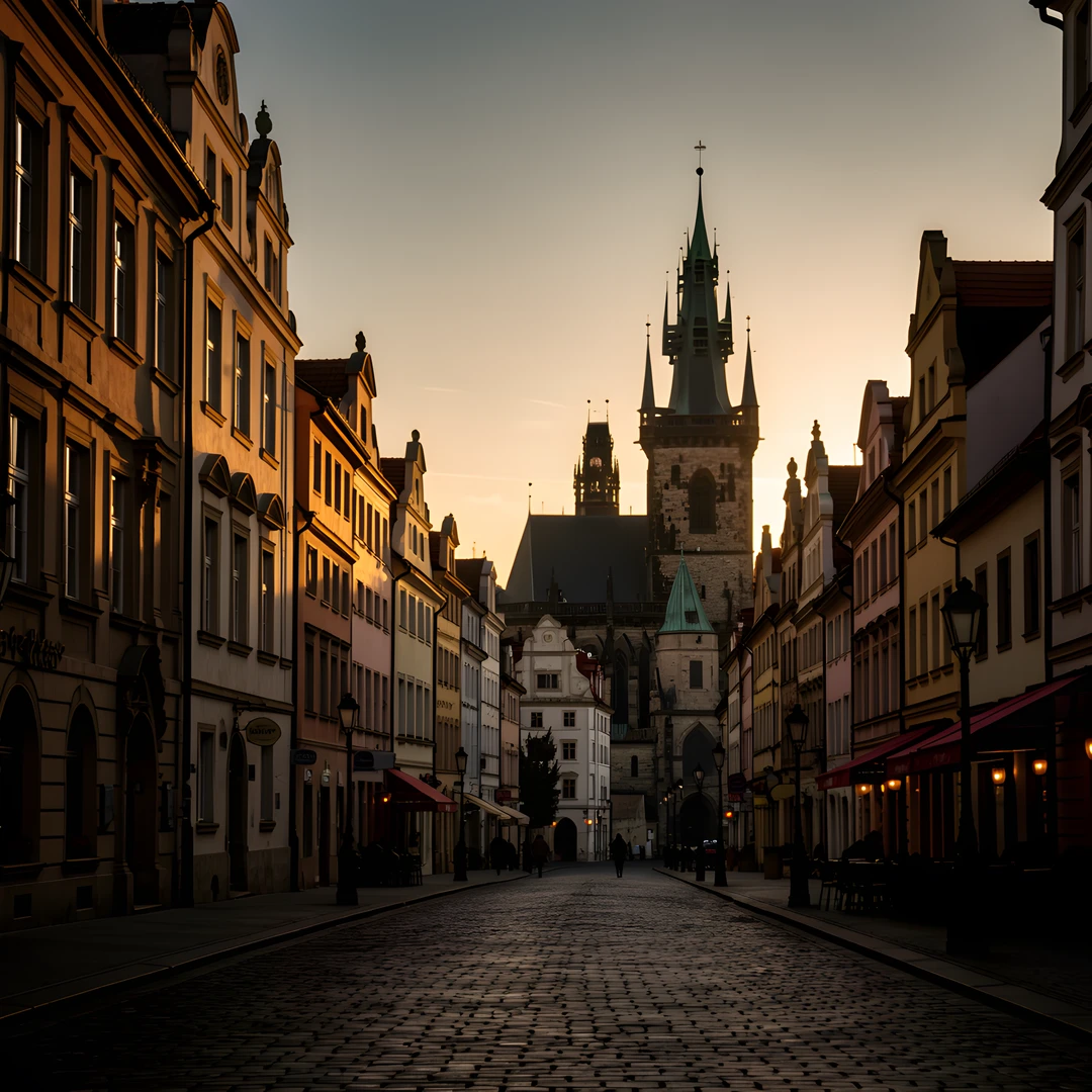 Prague Morning Glow