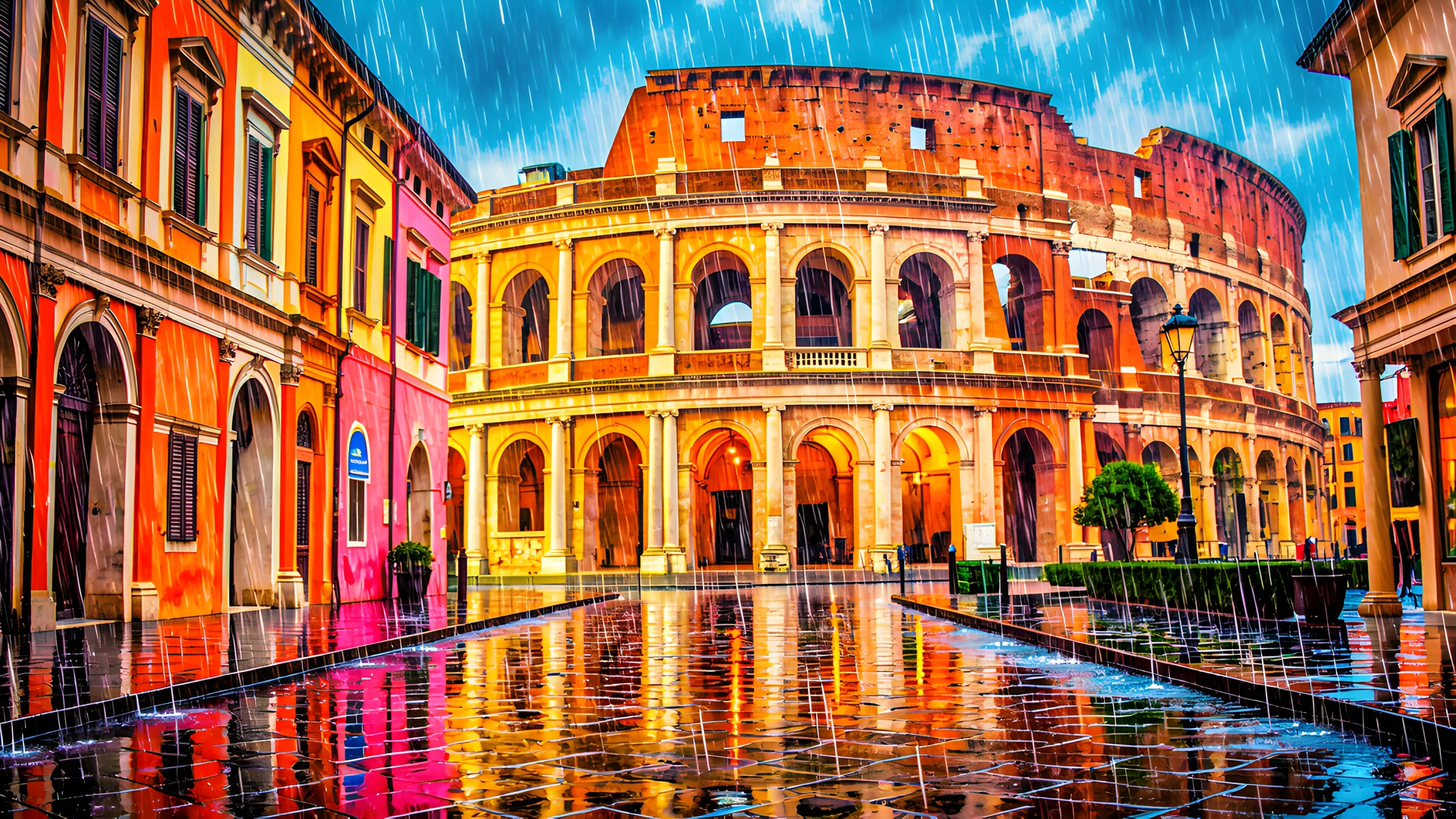 Rainy Roman Ruins
