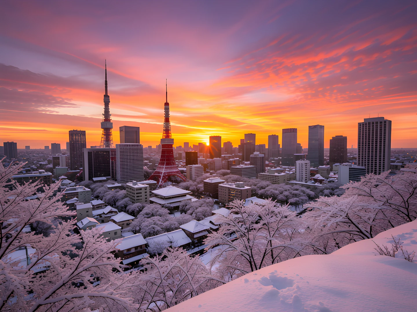 Tokyo Winter Scene
