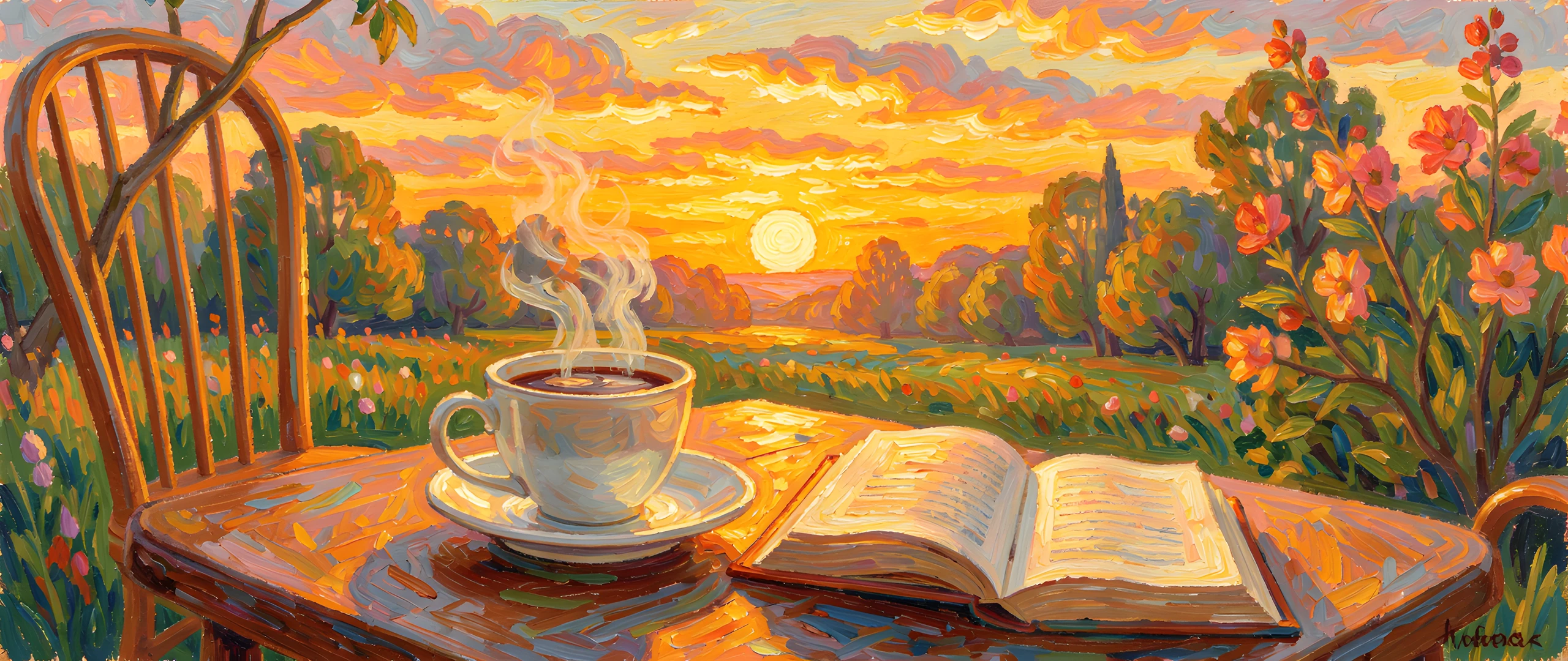 Impressionist Morning Scene