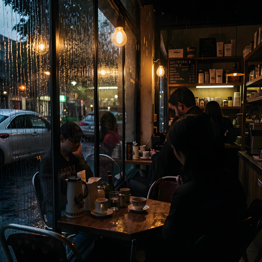Rainy Coffee Shop