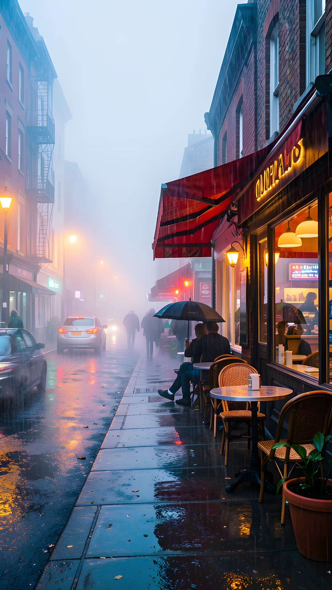 Rainy Coffee Shop