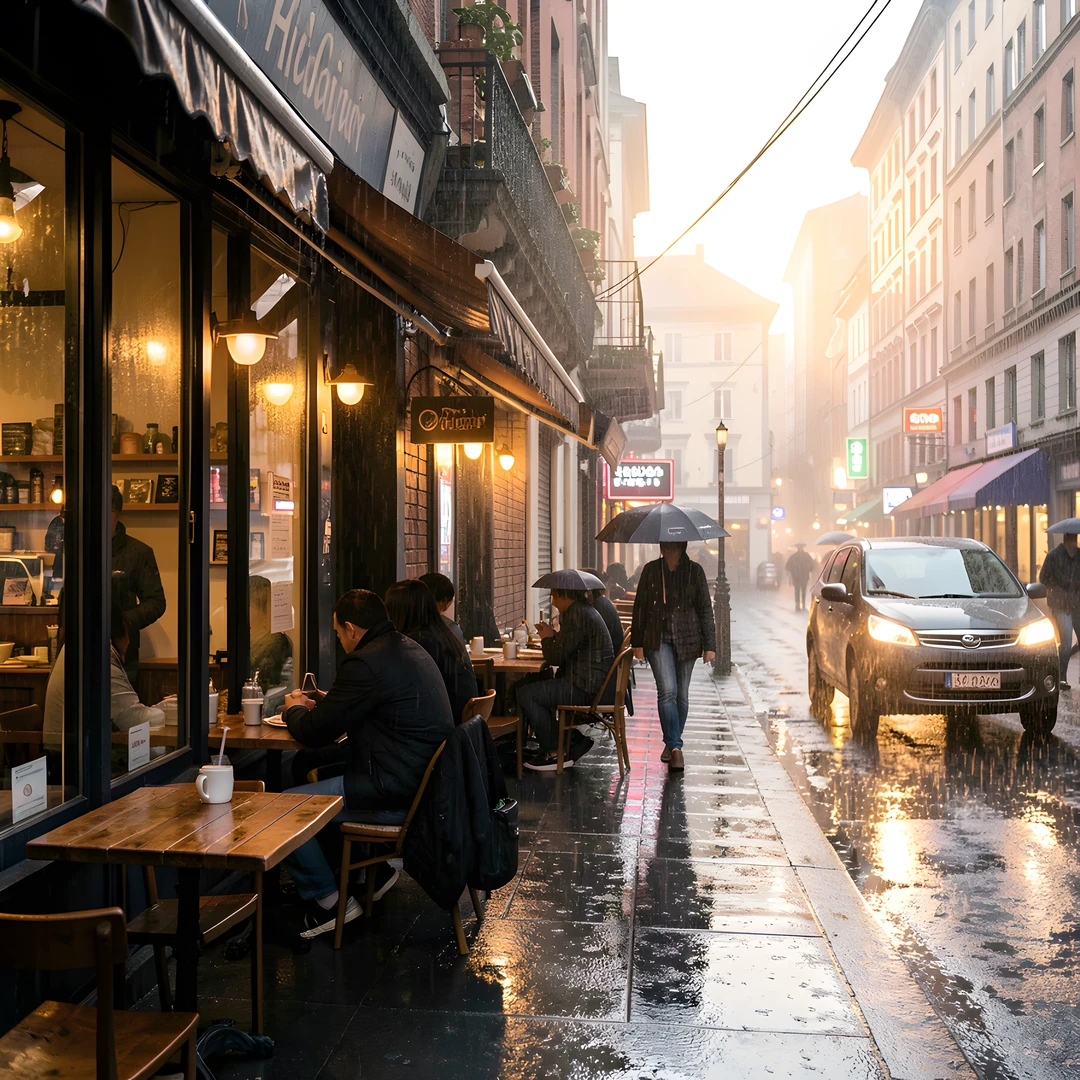 Rainy Morning Scene