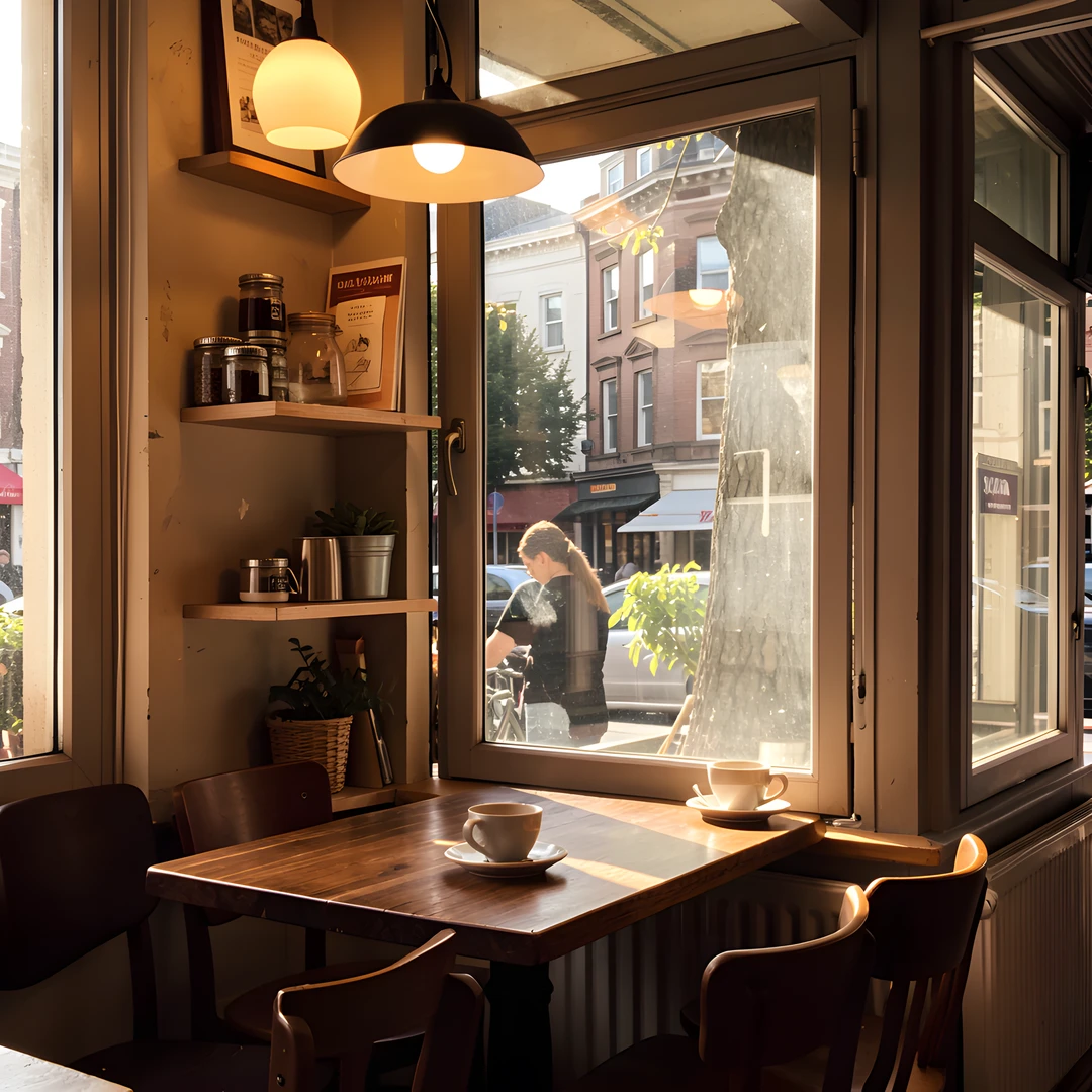 Morning Coffee Scene