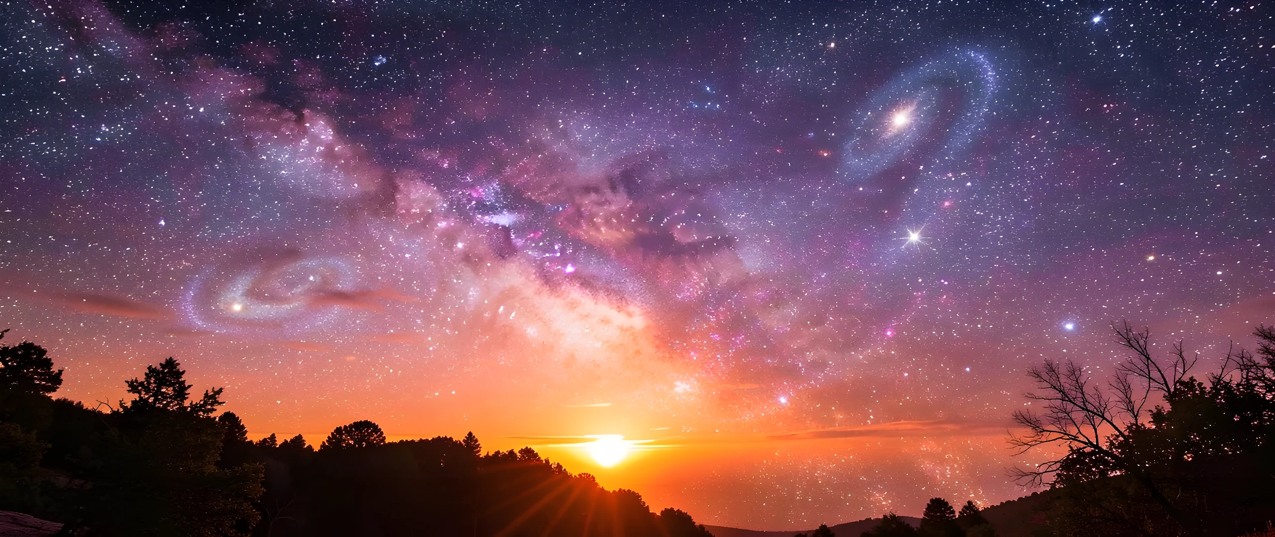 Galactic Sunset Sky