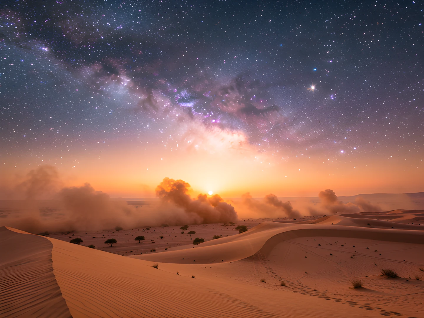 Galactic Sunset Storm