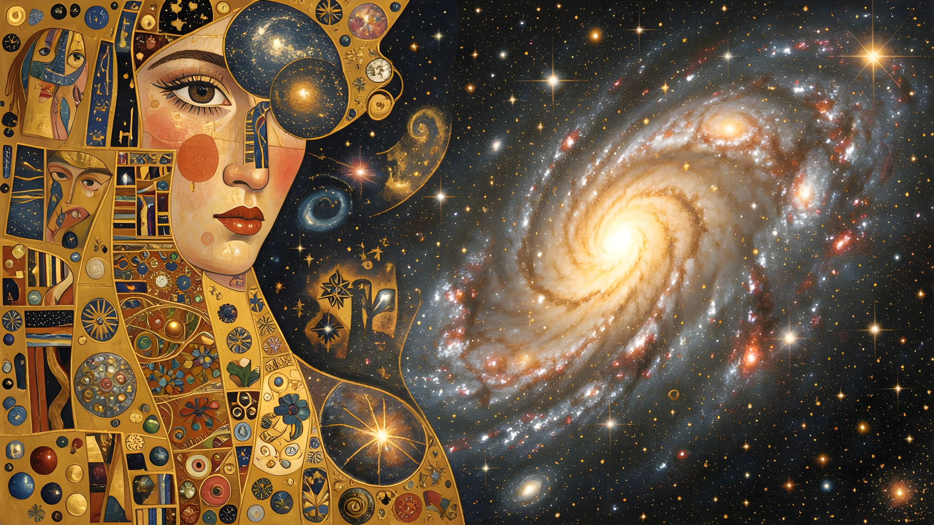 Golden Galaxy Bloom