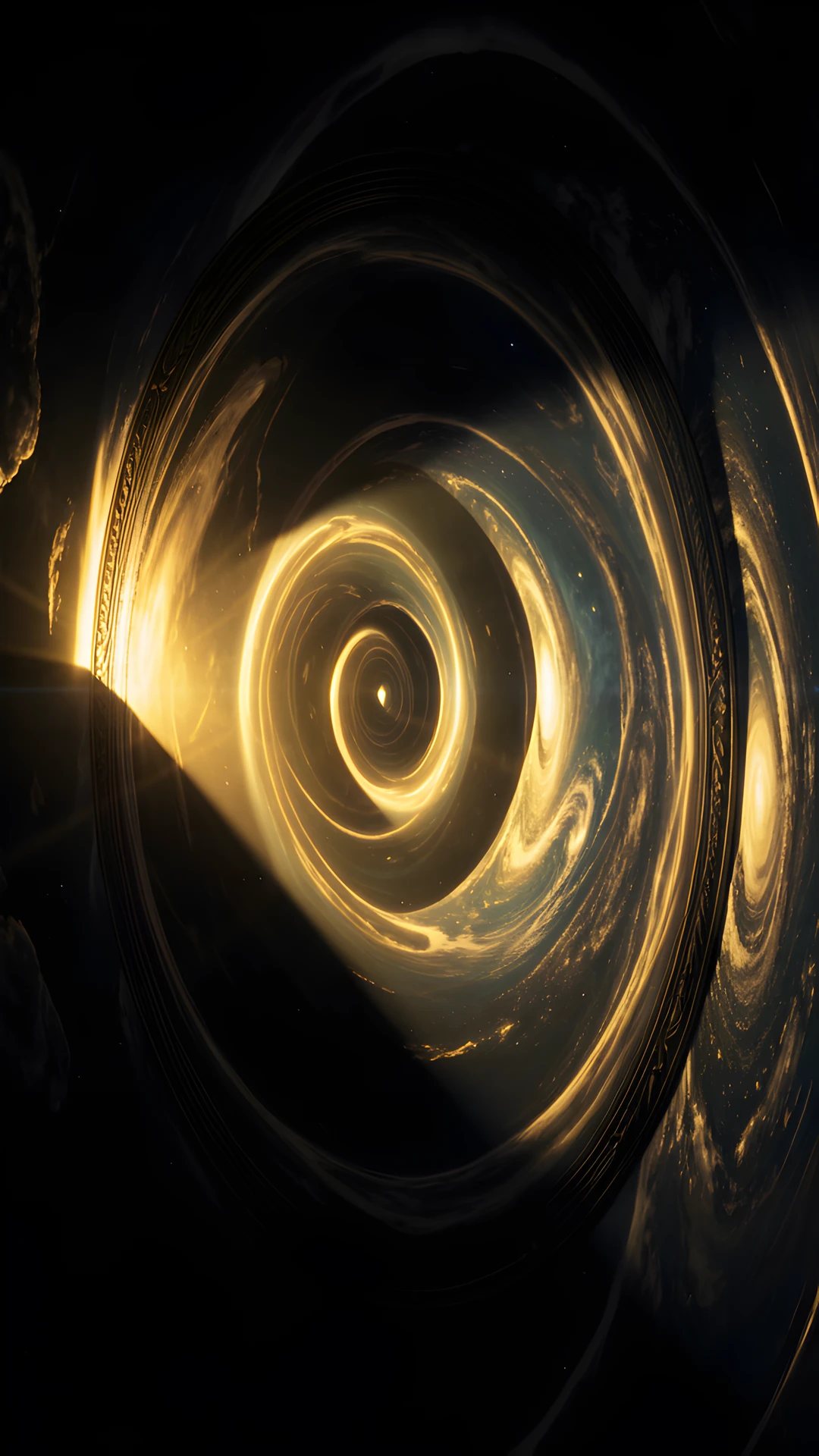 Golden Galaxy Reflection