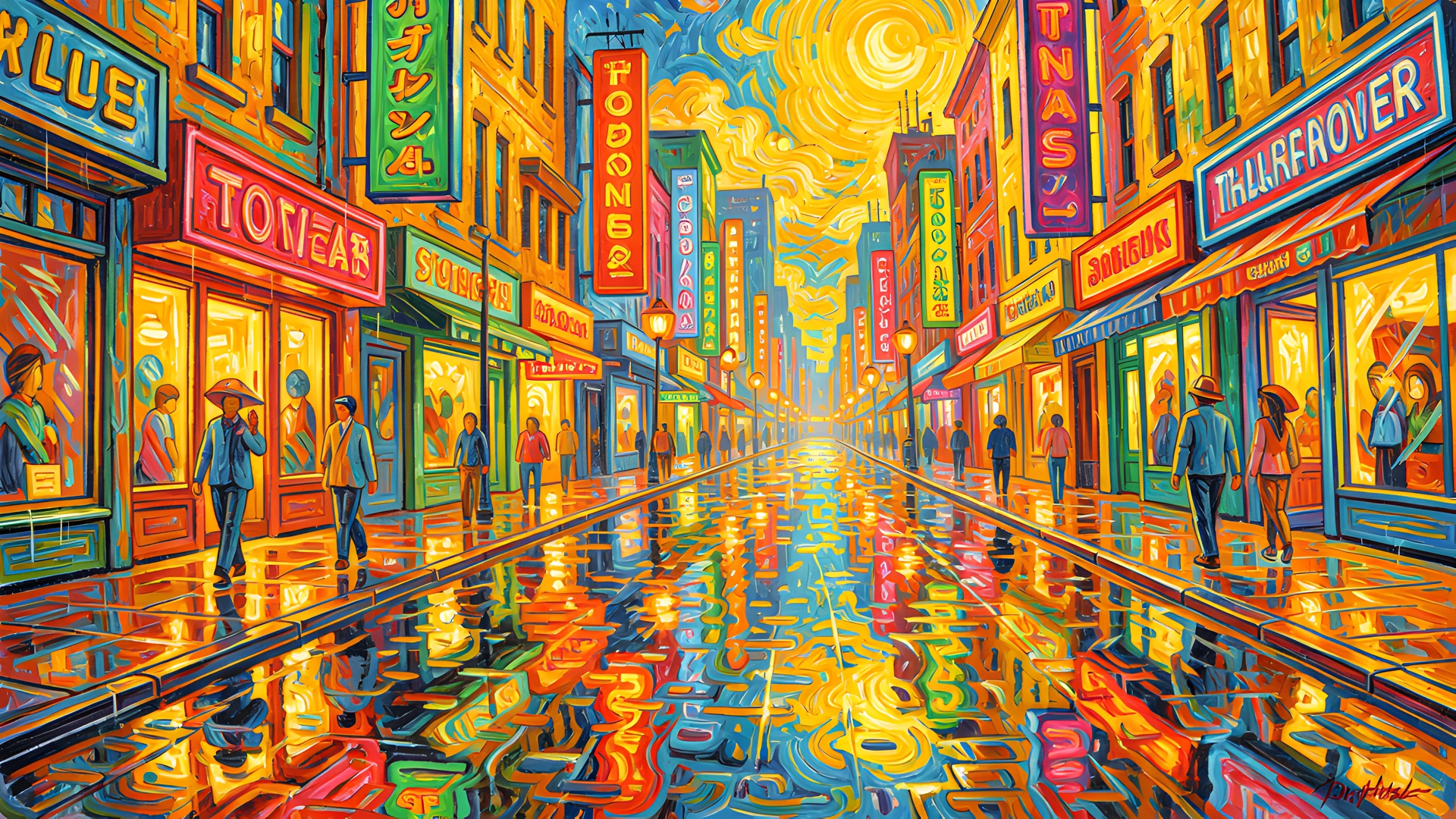 Neon City Streets