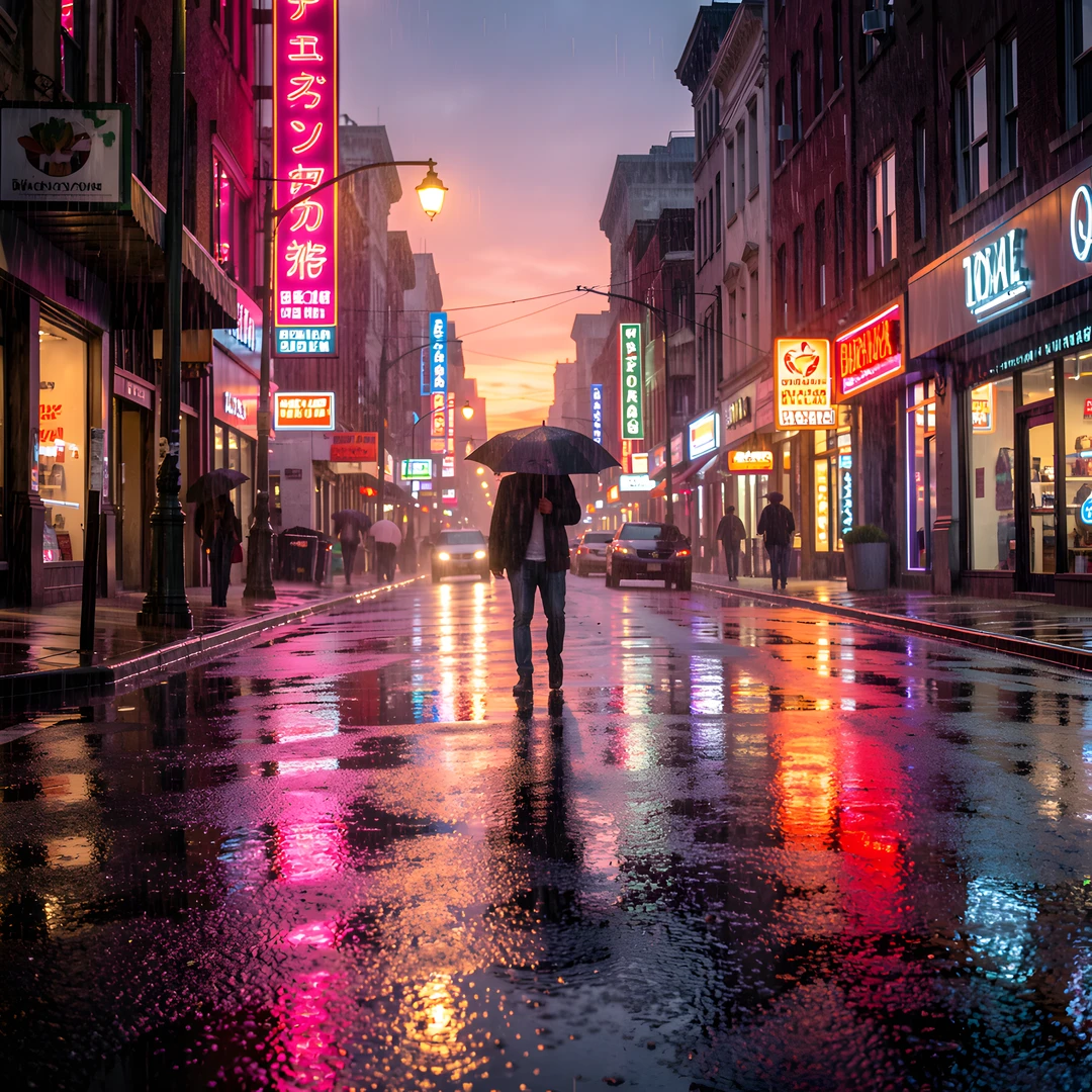 Neon City Streets