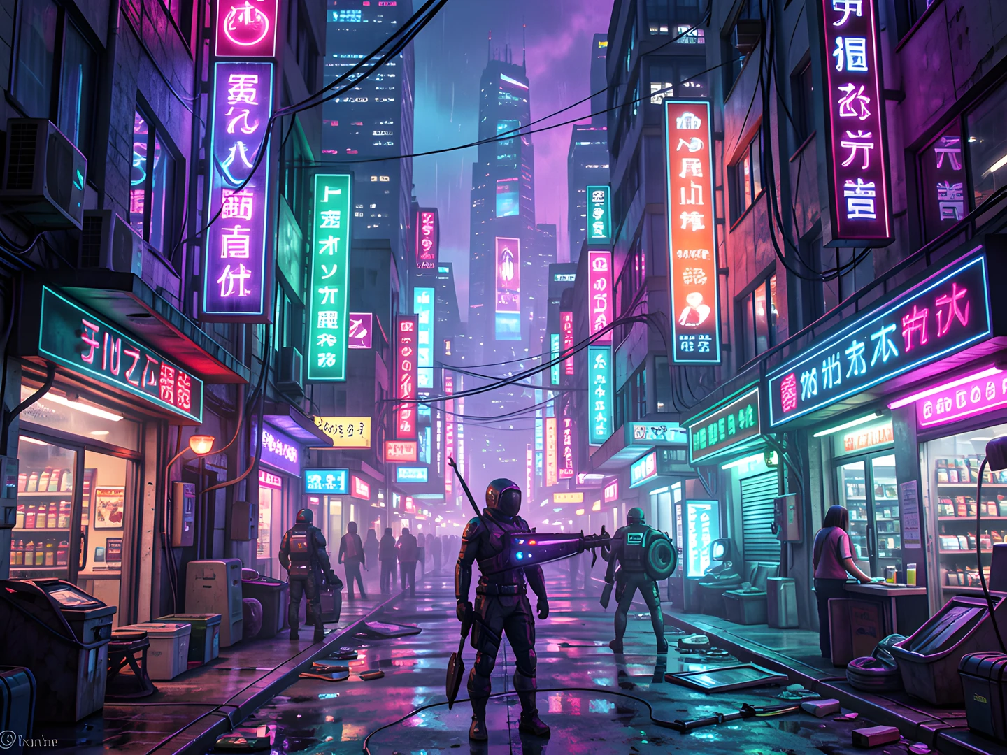 Neon City Streets