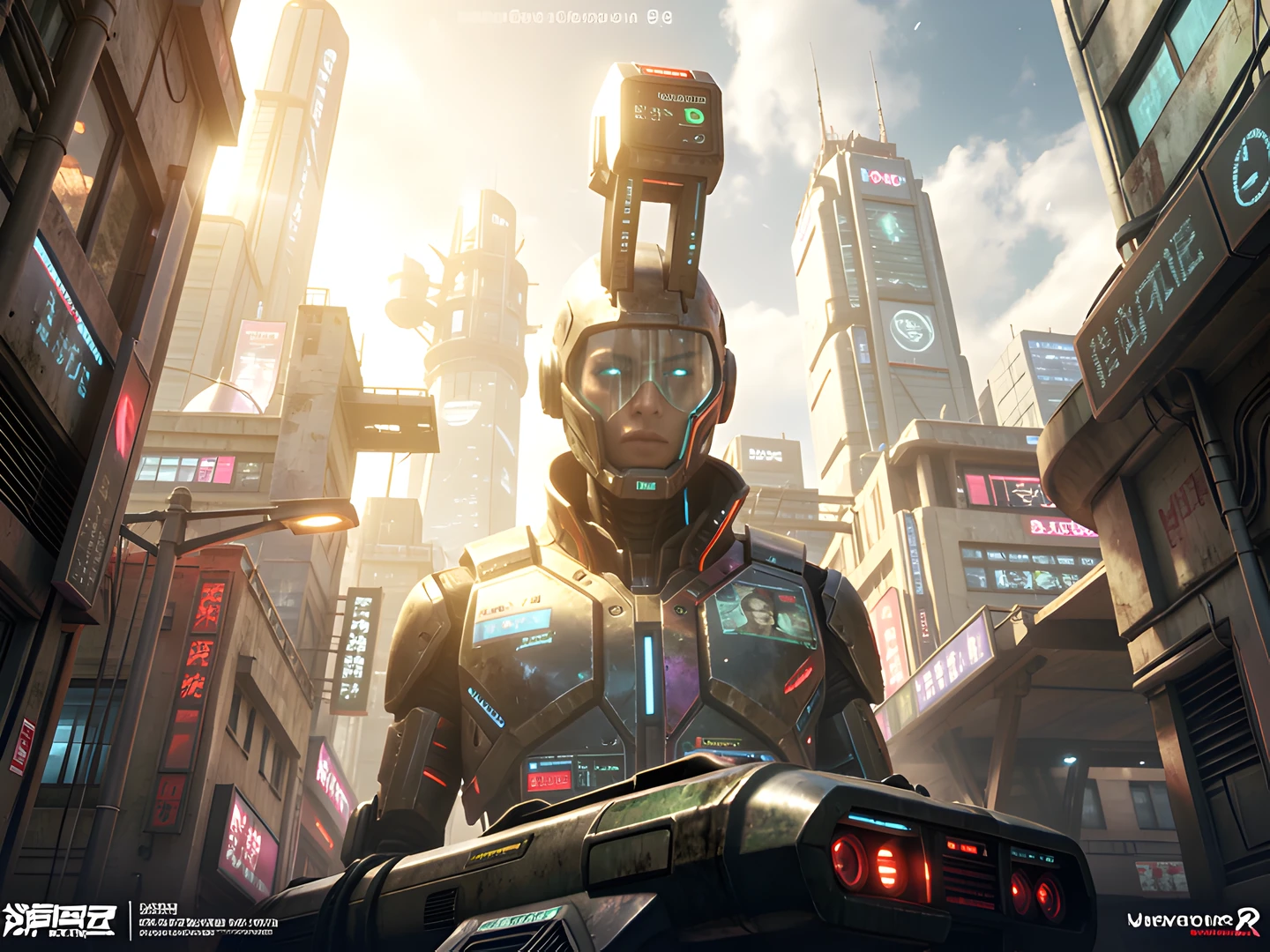 Neon Dystopian Skies