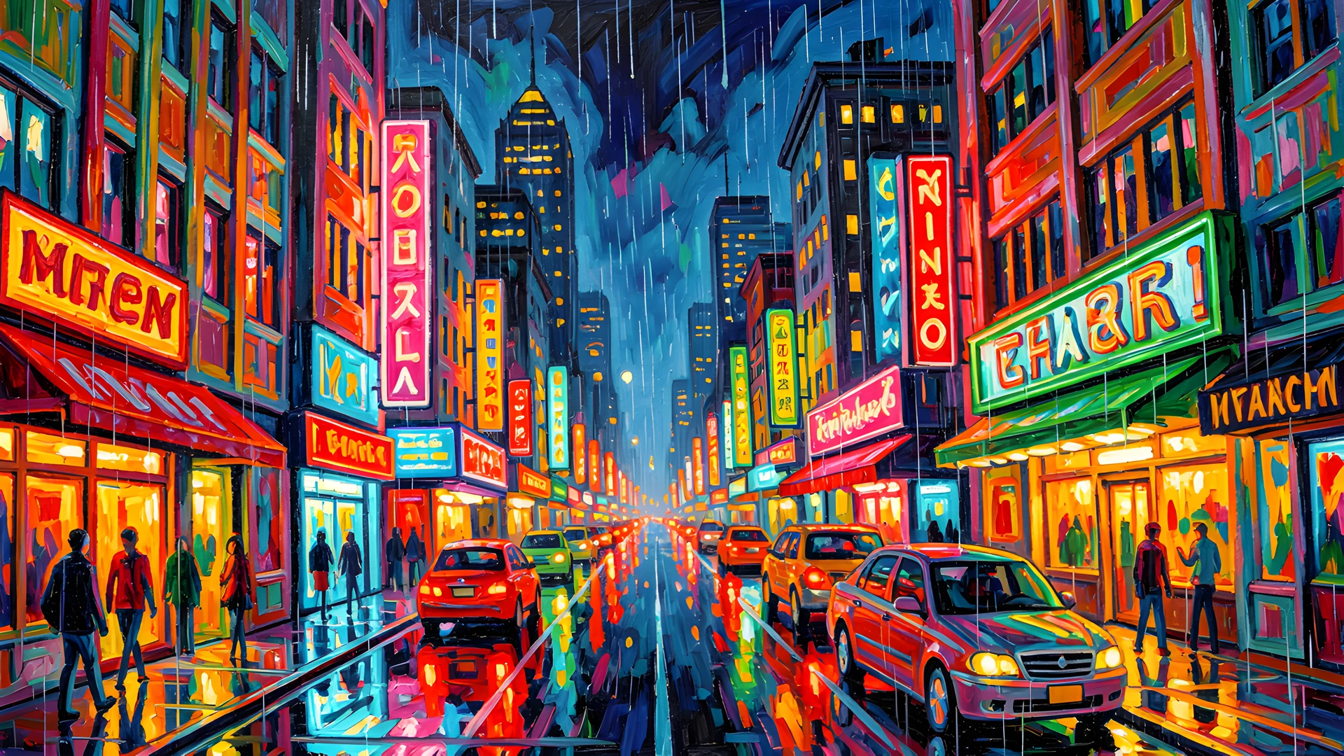 Impressionist Cityscape Urban