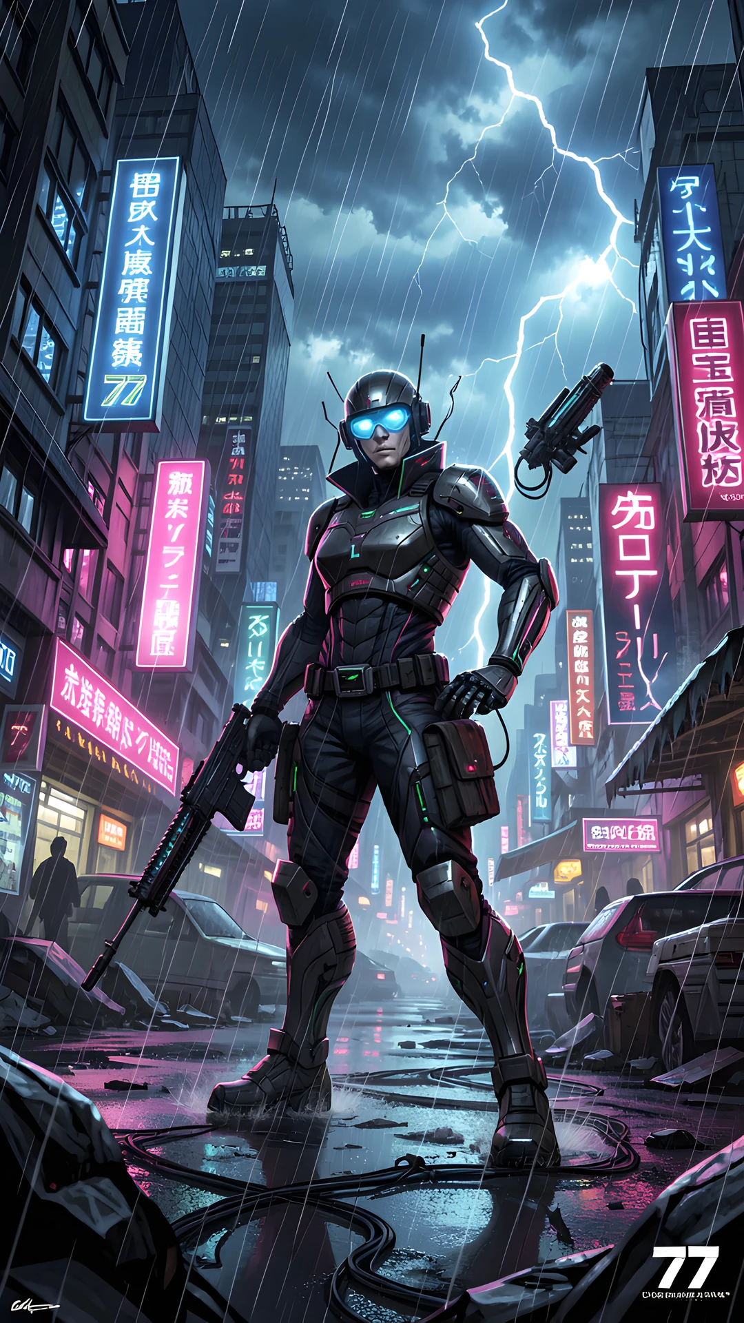 Neon Electric Storm