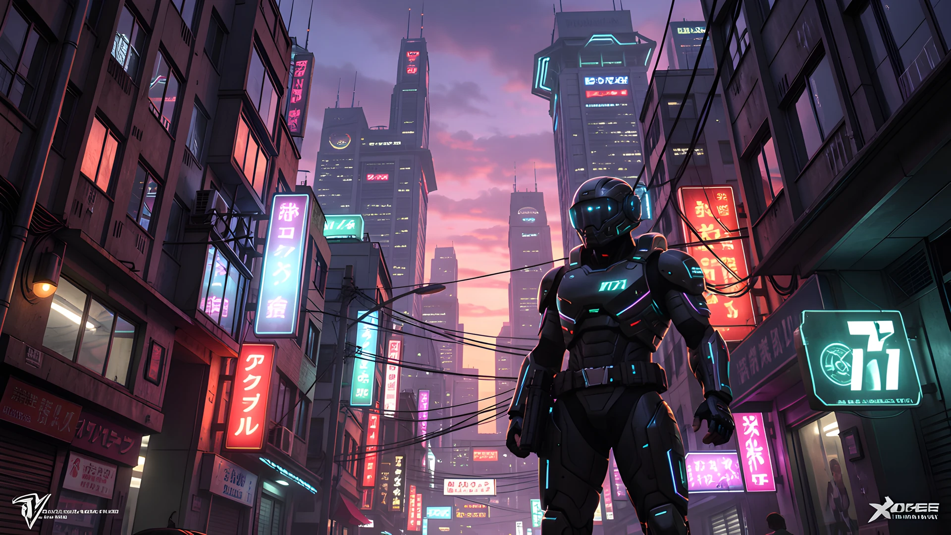 Neon City Sky