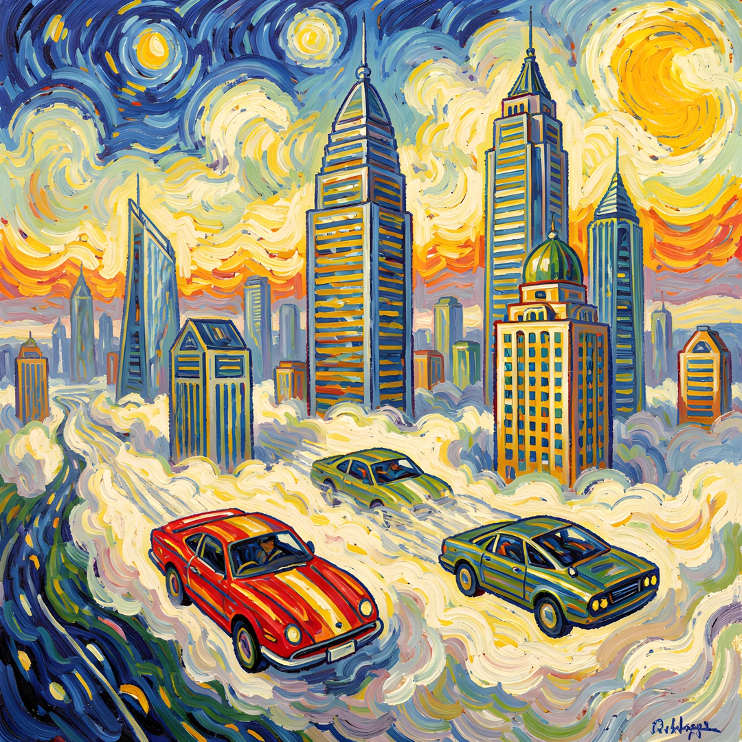 Starry Cityscape