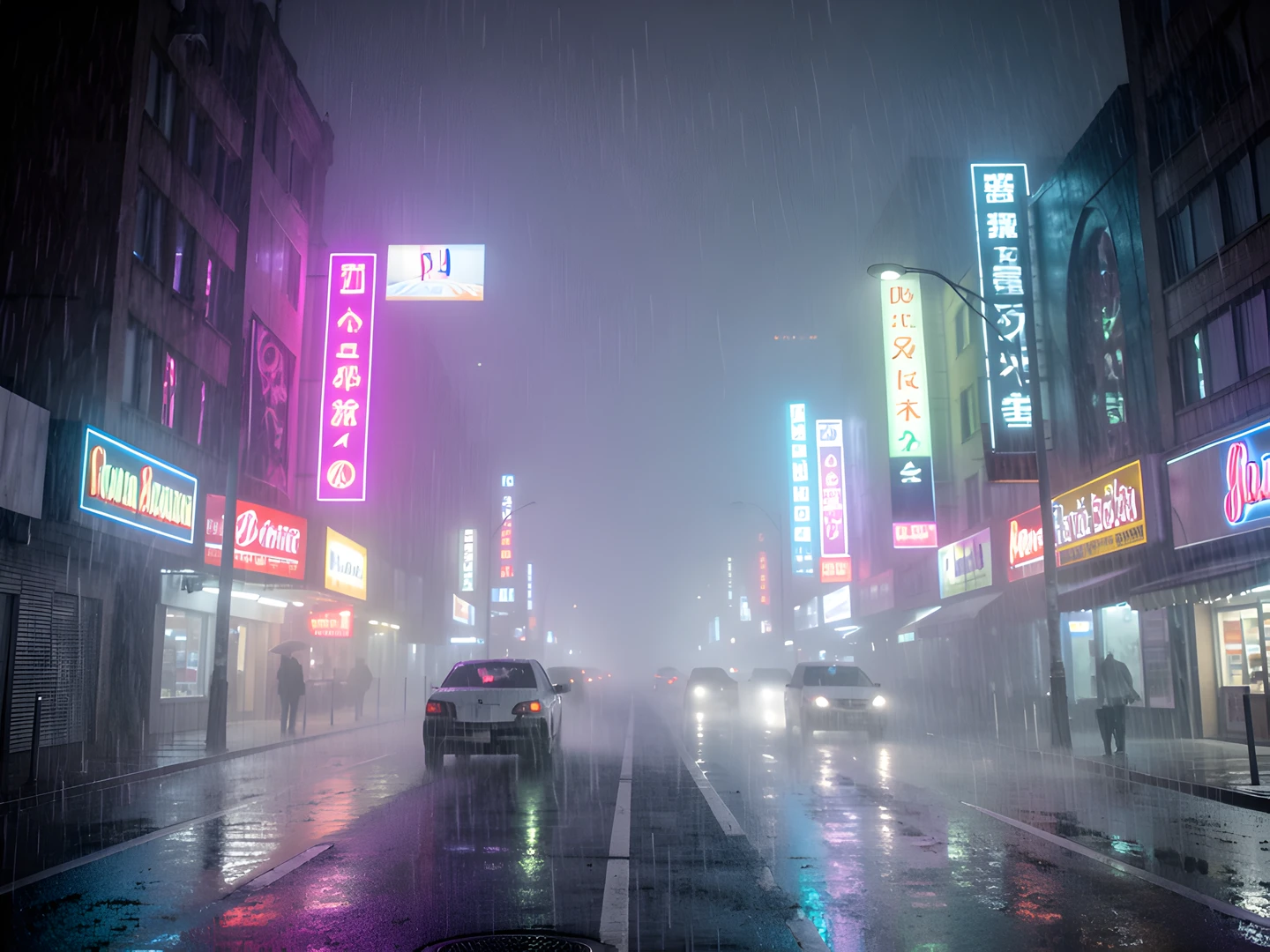 Rainy City Night