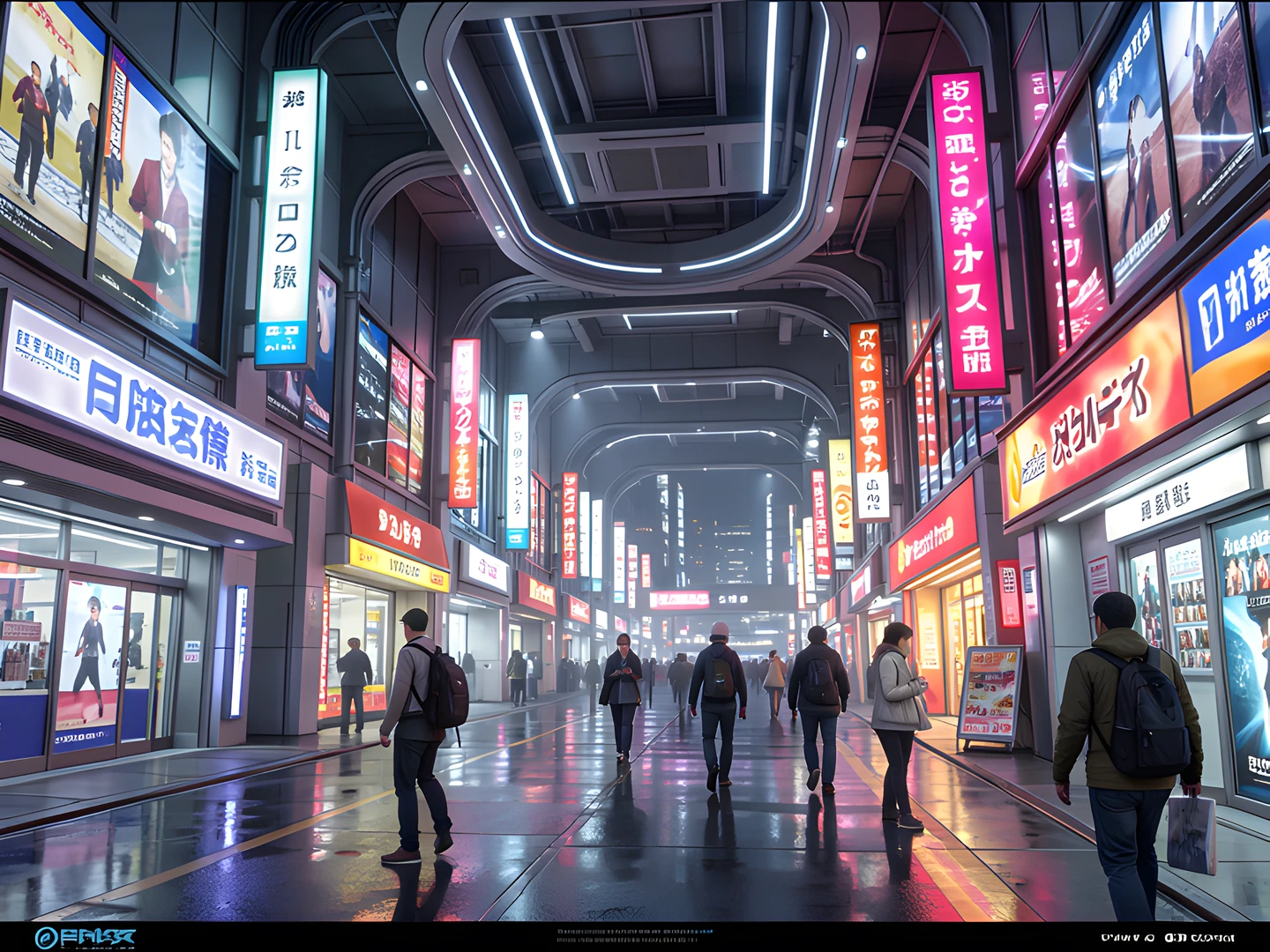 Neon Alley Cityscape